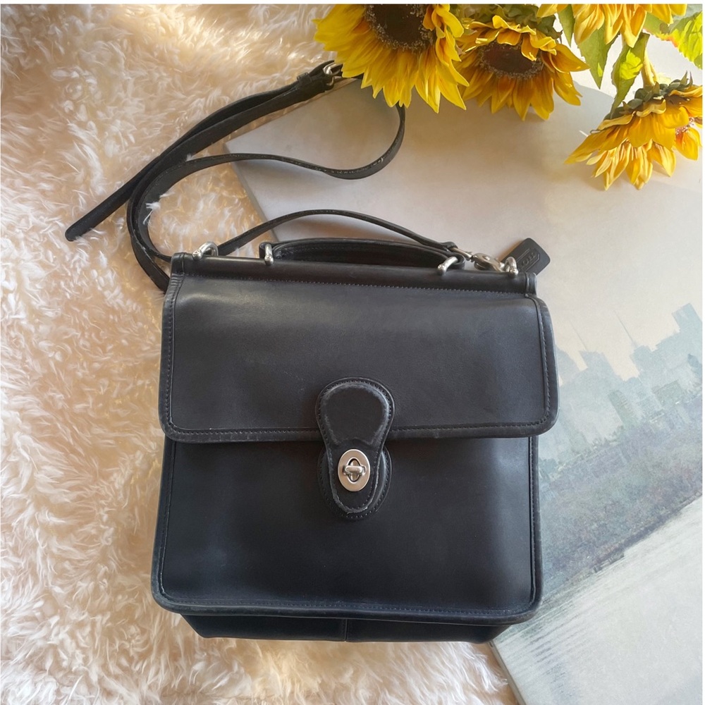 Coach Black Leather Bag  🎈 - Picture 12 of 12